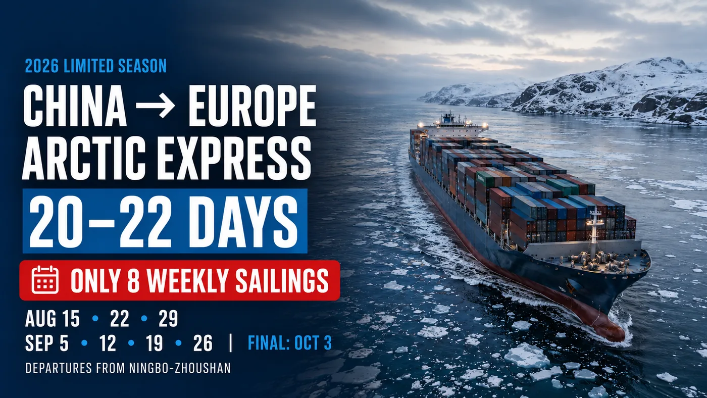 A Faster China to Europe Route via the Arctic